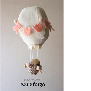 Hőlégballonos Kiságyforgó - Babaforgó - Hőlégballon  - játék & sport - 3 éves kor alattiaknak - kiságyforgó - Meska.hu