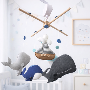 BABAFORGÓ tergeri, bálna, tengeri babaszoba, babaváró ajándék - baba - mama - baba játékok - kiságyforgó - Meska.hu