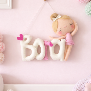 Babaszoba kopogtató, kézműves termék, babaszoba dekoráció Mancsicsi műhelyéből, Baba - mama, Baba névtábla, Babaszoba dekoráció, Varrás, MESKA