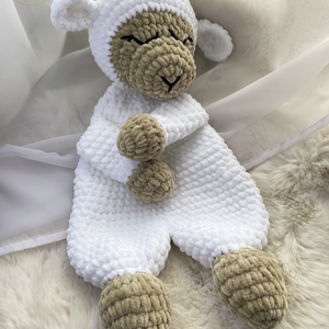 Horgolt bárányos szundipajtás , Baba - mama, Baba játékok, Szundikendő, alvóka, Horgolás, MESKA