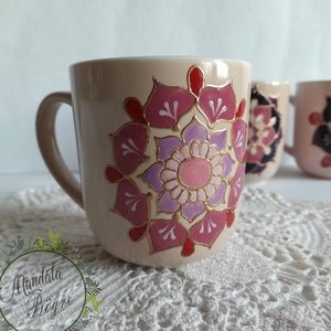   PinkPiros mandala bögre,Pink bögre - Meska.hu