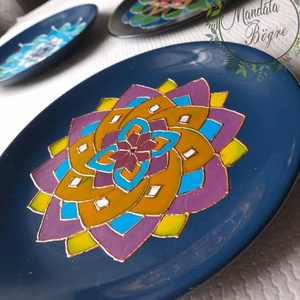 Mandala tányér,Füstölő égető tányér  - otthon & életmód - konyhafelszerelés, tálalás - tálalás - tányér & étkészlet - Meska.hu