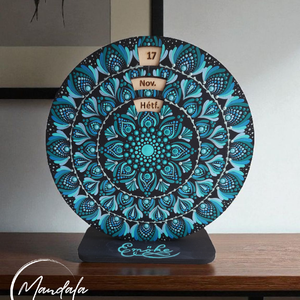 Mandala öröknaptár 20 cm teljes kör egyedi színekben  - Meska.hu