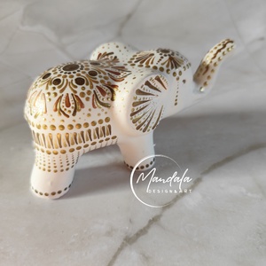 Szerencsehozó elefánt figura � kézzel festett porcelán dekoráció - otthon & életmód - dekoráció - dísztárgy - Meska.hu