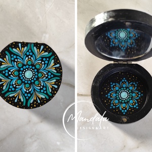 Mandala mintás ékszerdobozka tükörrel des - Meska.hu