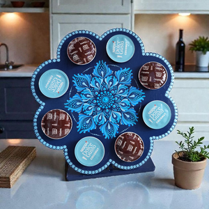 Kézzel készített fa kávékapszula tartó állvány mandala mintával, Egyedi konyhai dekoráció - otthon & életmód - konyhafelszerelés, tálalás - konyhai tárolás - tea & kávé tárolás - Meska.hu