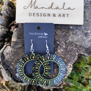 Mandala mintás kézzel festett fülbevaló � elegáns női ékszer - Meska.hu