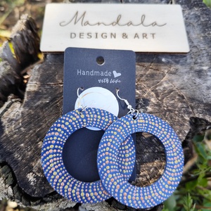 Mandala mintás kézzel festett fülbevaló � elegáns női ékszer - Meska.hu