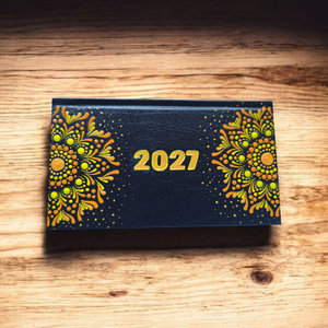 2027-es zsebnaptár mandala mintával, narancs, sárga színben , Otthon & Életmód, Papír, írószer, Naptár & Tervező, , MESKA