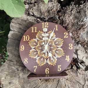 Öröknaptár és óra egyben 25 cm átmérőjű mandala mintával, Otthon & Életmód, Dekoráció, Fali és függő dekoráció, Falinaptár & Öröknaptár, , MESKA