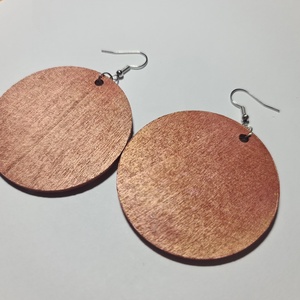 Mandala pontozott fa-akril fülbevaló 5cm hand made egyedi új (IV) - ékszer - fülbevaló - lógós kerek fülbevaló - Meska.hu