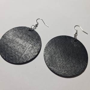 Mandala pontozott fa-akril fülbevaló 5cm hand made egyedi új (VI) - ékszer - fülbevaló - lógós kerek fülbevaló - Meska.hu