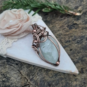 Aquamarine réz nyaklánc - Meska.hu