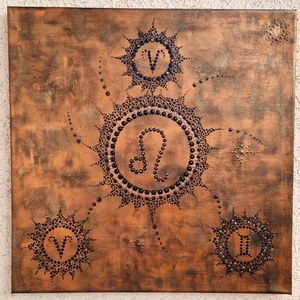 Családi napmandala, Otthon & Életmód, Dekoráció, Kép & Falikép, Vászonkép, Festészet, MESKA