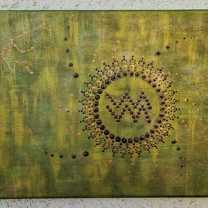 Egyedi vízöntő horoszkópos napmandala - Meska.hu