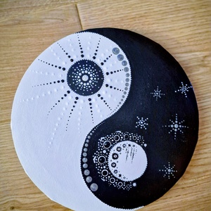 Jin-Jang mandala, Otthon & Életmód, Dekoráció, Spiritualitás, Mandala, Festészet, MESKA