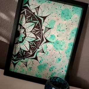 Mandala kép, Otthon & Életmód, Dekoráció, Spiritualitás, Mandala, Festészet, MESKA