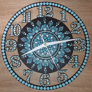 Mandala fali óra , Otthon & Életmód, Dekoráció, Spiritualitás, Mandala, Festett tárgyak, MESKA