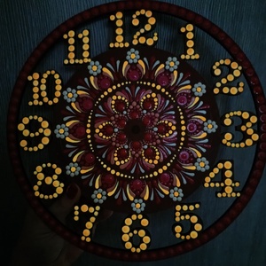 Világítós mandala fali óra  - otthon & életmód - dekoráció - spiritualitás - mandala - Meska.hu