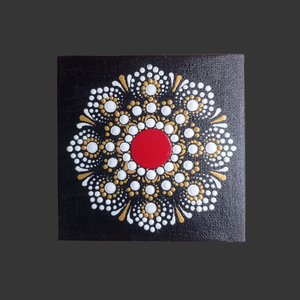 Mandala mintás kis vászonkép, Otthon & Életmód, Dekoráció, Spiritualitás, Mandala, Festett tárgyak, MESKA