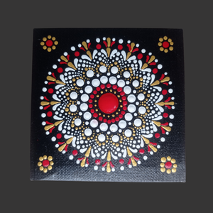 Mandala mintás kis vászonkép, Otthon & Életmód, Dekoráció, Spiritualitás, Mandala, Festett tárgyak, MESKA