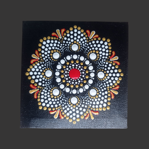Mandala mintás kis vászonkép, Otthon & Életmód, Dekoráció, Spiritualitás, Mandala, Festett tárgyak, MESKA