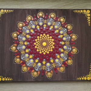 Mandala vászonkép , Otthon & Életmód, Dekoráció, Fali és függő dekoráció, Falra akasztható dekor, Festészet, MESKA