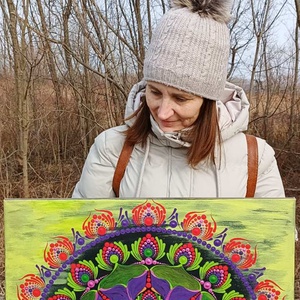 Ragyogás Mandala , Otthon & Életmód, Dekoráció, Spiritualitás, Mandala, Festészet, MESKA
