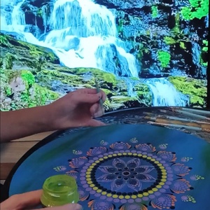 Mandala asztalka  - otthon & életmód - dekoráció - spiritualitás - mandala - Meska.hu