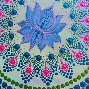 Kék lótusz Mandala  - otthon & életmód - dekoráció - spiritualitás - mandala - Meska.hu