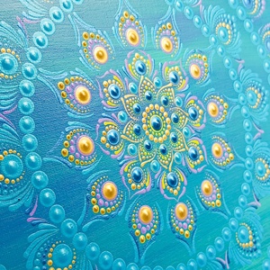 Türkíz pompa, Lélek Mandala - otthon & életmód - dekoráció - spiritualitás - mandala - Meska.hu