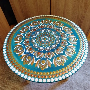 Mandala asztalka  - otthon & életmód - dekoráció - spiritualitás - mandala - Meska.hu