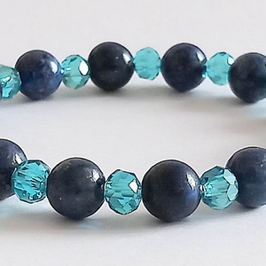 Lazurit karkötő - ékszer - karkötő - gyöngyös karkötő - Meska.hu