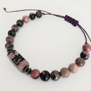 Rodonit ásványkarkötő - ékszer - karkötő - ásványkarkötő - Meska.hu