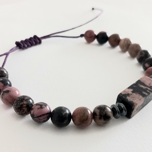 Rodonit ásványkarkötő - ékszer - karkötő - ásványkarkötő - Meska.hu