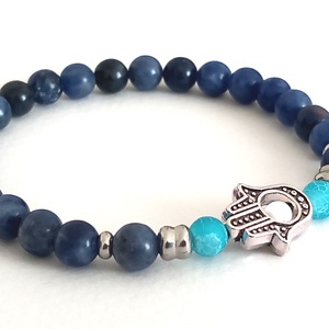 Hamsa keze karkötő - ékszer - karkötő - ásványkarkötő - Meska.hu