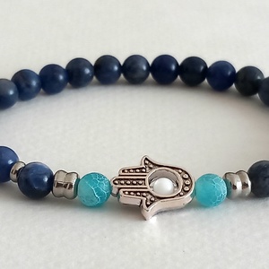 Hamsa keze karkötő - ékszer - karkötő - ásványkarkötő - Meska.hu