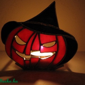 Halloween mécsestartó - otthon & életmód - dekoráció - ajtó- és ablak dekoráció - ablakdísz - Meska.hu