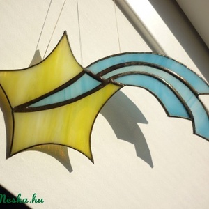 Hullócsillag - karácsony - karácsonyi lakásdekoráció - karácsonyi ablakdíszek, ablakmatricák - Meska.hu