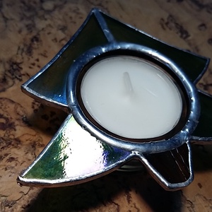 Fenyő irizáló mécsestartó, Otthon & Életmód, Gyertya, illat, aroma, Mécses és mécsestartó, Üvegművészet, MESKA