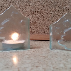 Karácsonyi mécsestartó , Karácsony, Karácsonyi lakásdekoráció, Karácsonyi illatgyertya, mécses, Üvegművészet, MESKA