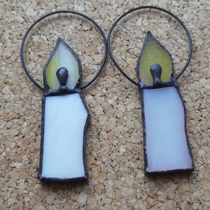 Gyertyácskák, Karácsony, Karácsonyi lakásdekoráció, Karácsonyfadíszek, Üvegművészet, MESKA