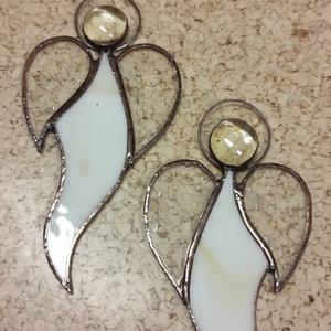 Angyal szett 2, Otthon & Életmód, Dekoráció, Ajtó- és ablak dekoráció, Ablakdísz, Üvegművészet, MESKA