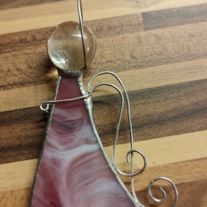 Angyalka II., Karácsony, Karácsonyi lakásdekoráció, Karácsonyi ablakdíszek, ablakmatricák, Üvegművészet, MESKA