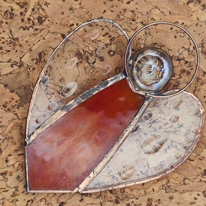 Angyalka szív - karácsony - karácsonyi lakásdekoráció - karácsonyi ablakdíszek, ablakmatricák - Meska.hu