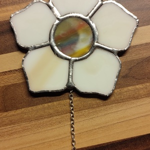 Drapp virág ablakdísz - otthon & életmód - dekoráció - dísztárgy - Meska.hu