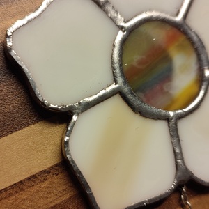 Drapp virág ablakdísz - otthon & életmód - dekoráció - dísztárgy - Meska.hu