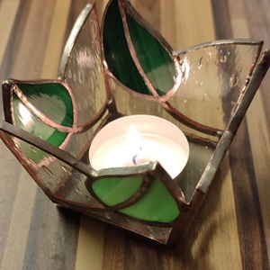 Leveles mécsestartó , Otthon & Életmód, Gyertya, illat, aroma, Mécses és mécsestartó, Üvegművészet, MESKA