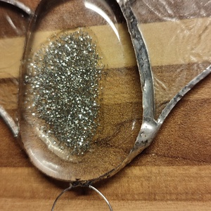 Csillogó angyal kristállyal - karácsony - adventi díszek - adventi ajtódísz - Meska.hu