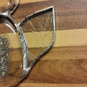 Csillogó angyal kristállyal - karácsony - adventi díszek - adventi ajtódísz - Meska.hu